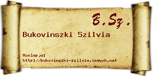 Bukovinszki Szilvia névjegykártya