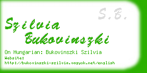 szilvia bukovinszki business card